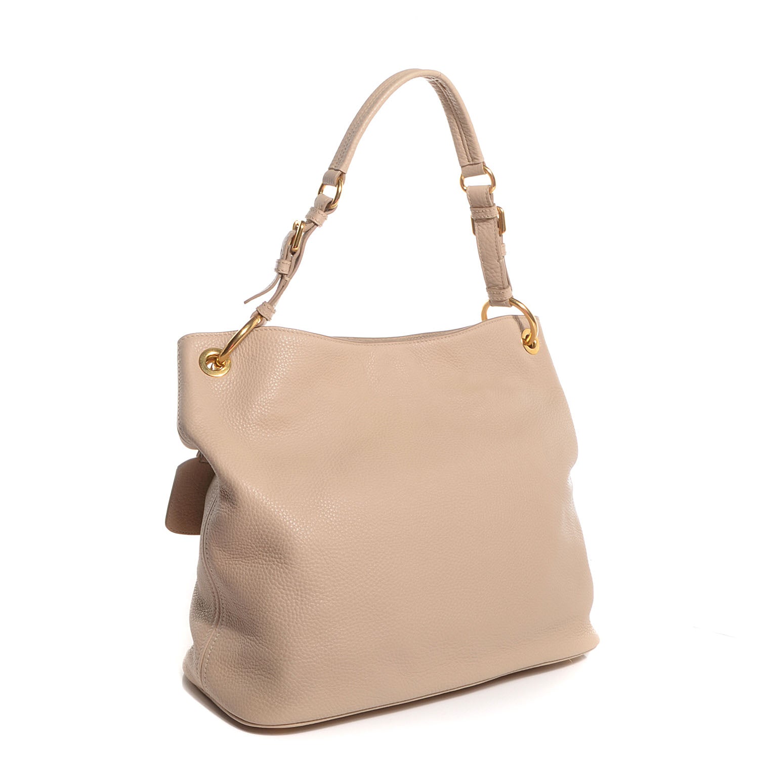 Prada Vitello Daino Hobo Sabbia 3 of 10