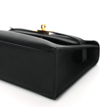 Hermes Swift Kelly Pochette Clutch Black 10 of 11
