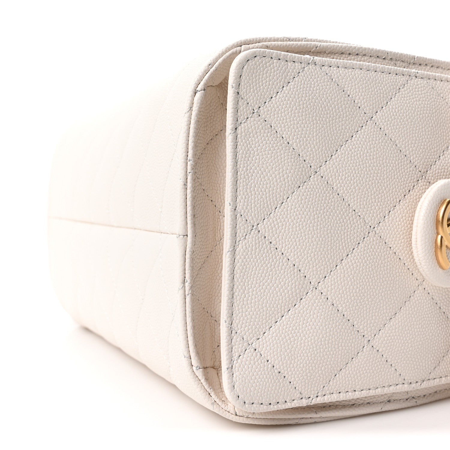 Chanel Caviar Quilted Small Chanel 25 Handbag White 10 of 11