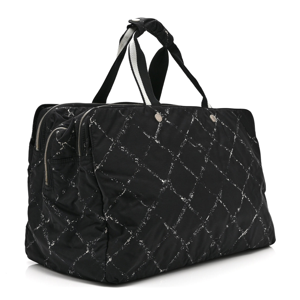 Nylon Travel Duffel Bag Black