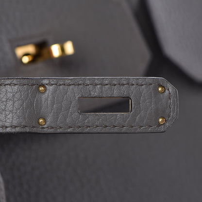 Hermes Taurillon Clemence Birkin 35 Etain 32 of 41