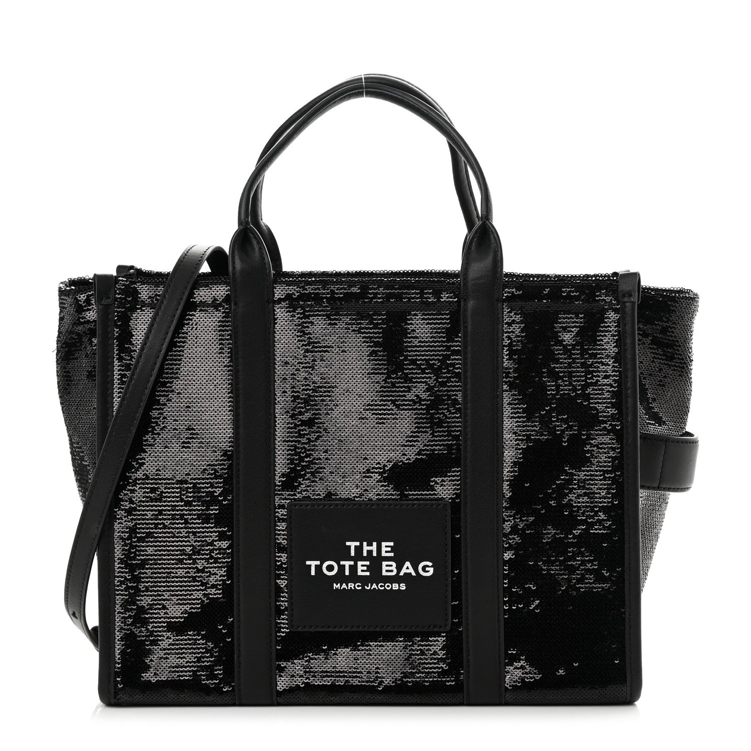 Marc Jacobs Sequin Medium The Tote Bag Black 1 of 13