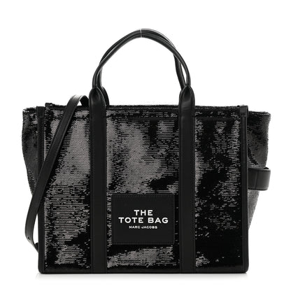 Marc Jacobs Sequin Medium The Tote Bag Black 1 of 13