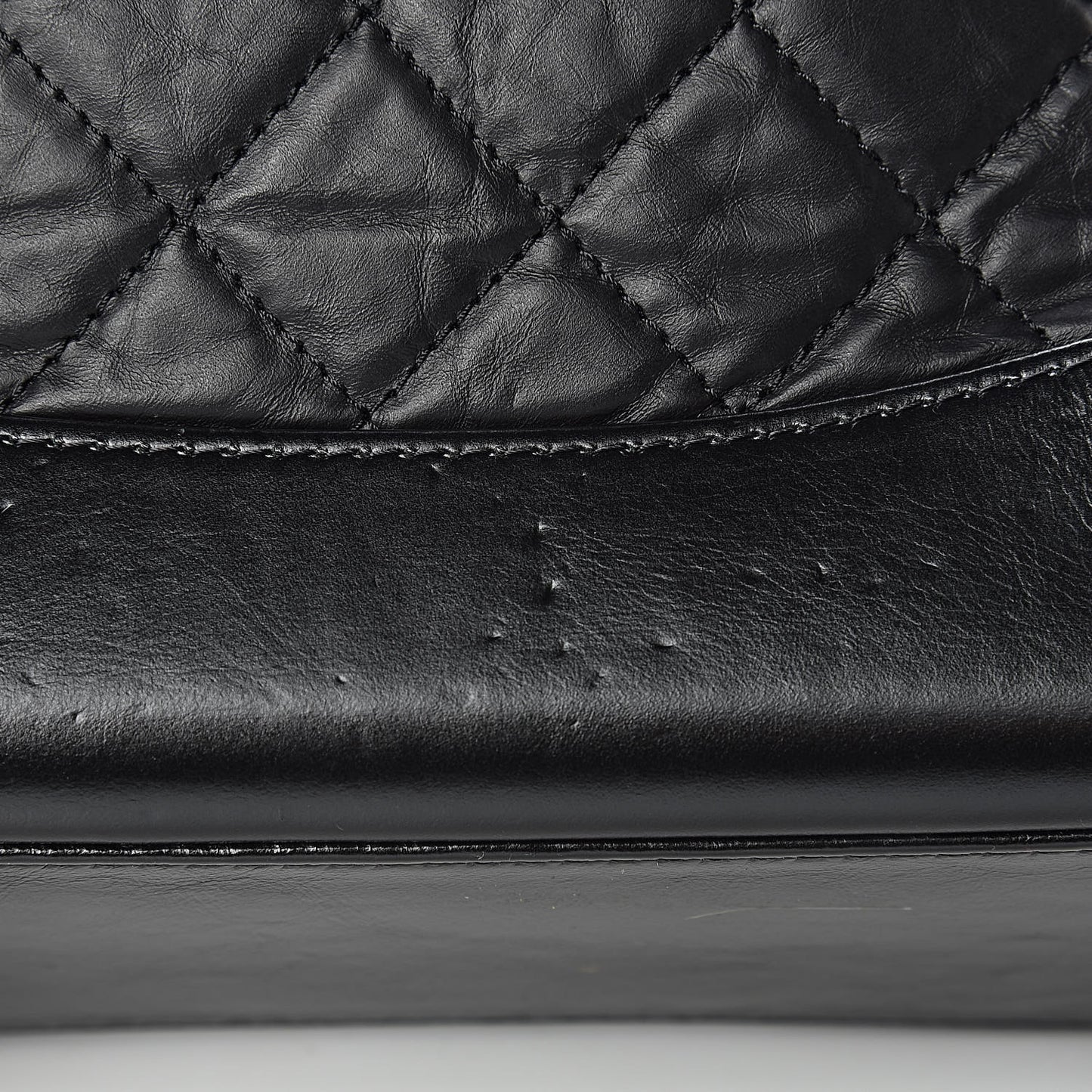 Aged Calfskin Quilted Gabrielle Backpack Black