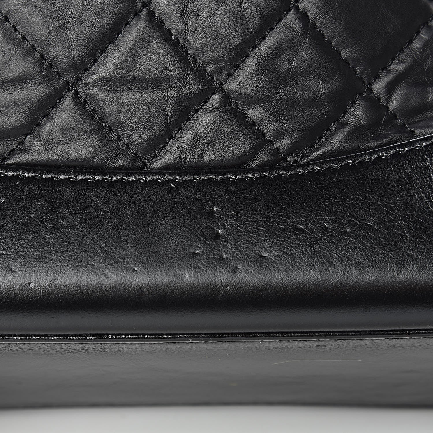 Chanel Aged Calfskin Quilted Gabrielle Backpack Black 9 of 13
