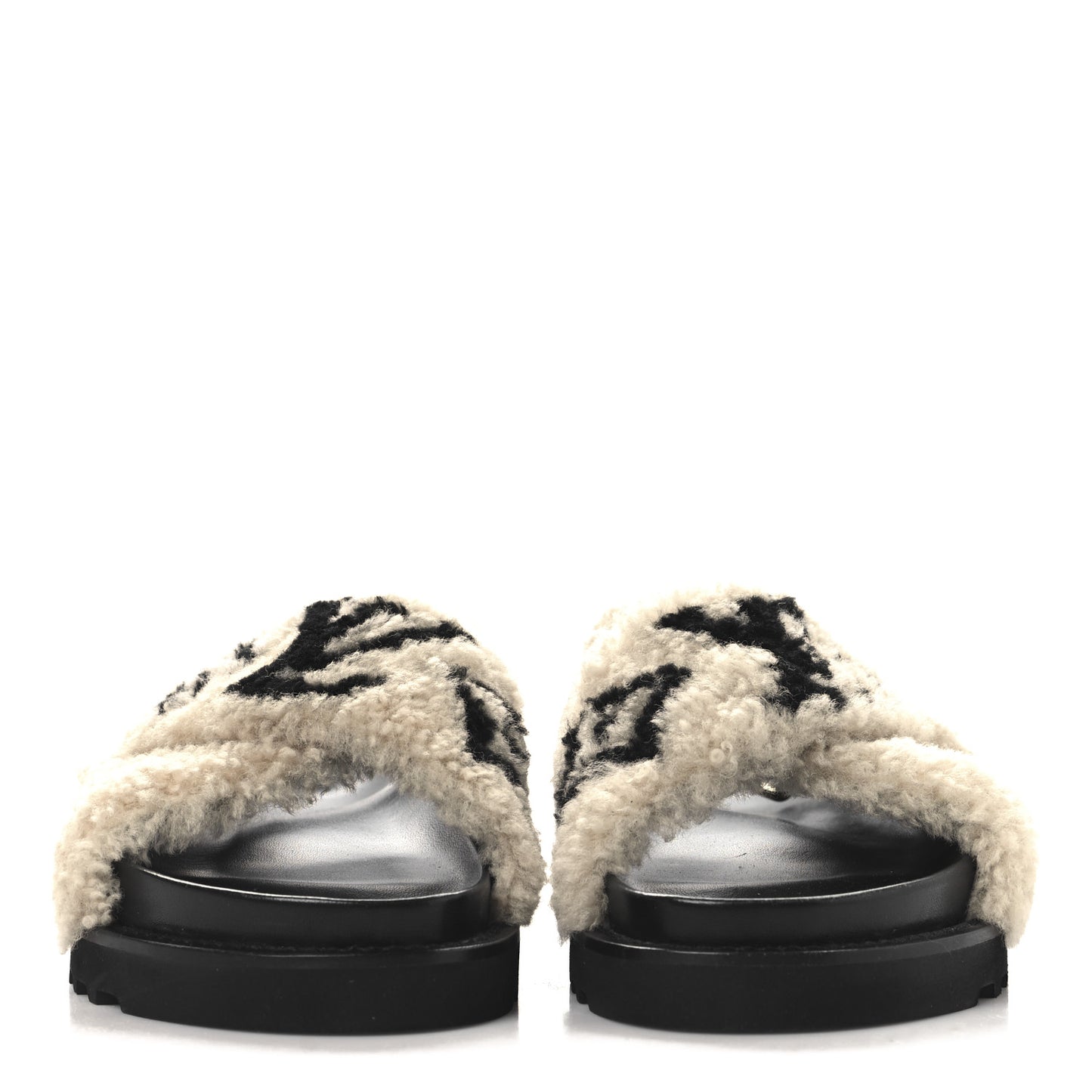 Shearling Paseo Sandals 39 Black