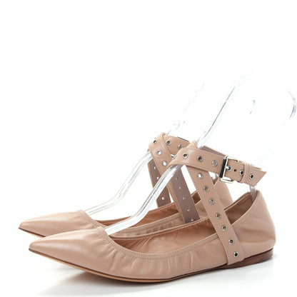 Valentino Garavani Nappa Love Latch Ballerina Flats 37 Poudre 3 of 11