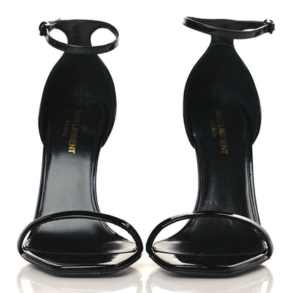 Saint Laurent Patent Calfskin Opyum 110 Sandals 39 Black 2 of 10