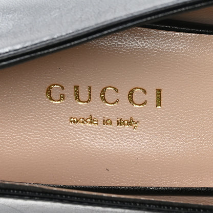 Gucci Malaga Kid Womens GG Marmont Loafers 35 Black 7 of 8