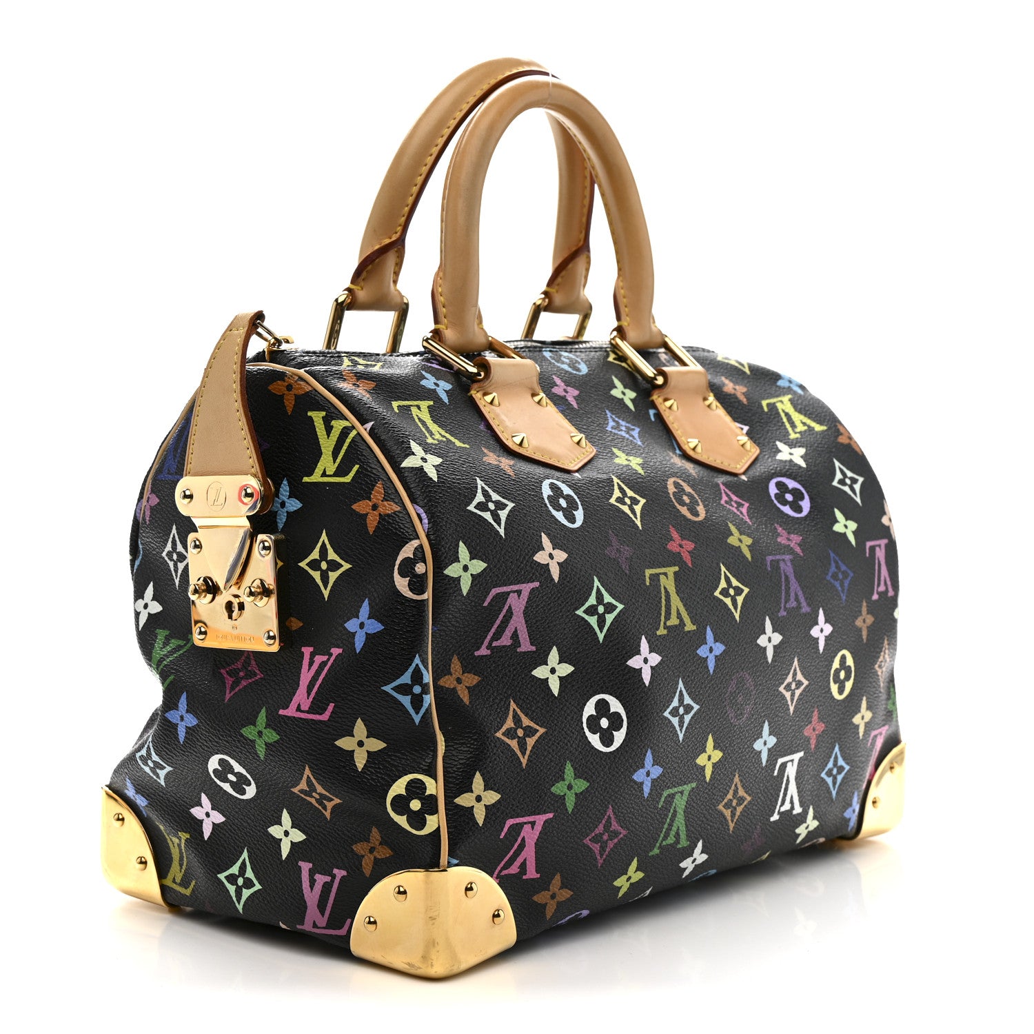 Louis Vuitton Monogram Multicolor Speedy 30 Black 3 of 11