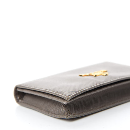 Prada Saffiano Metal Card Holder Argilla 6 of 12