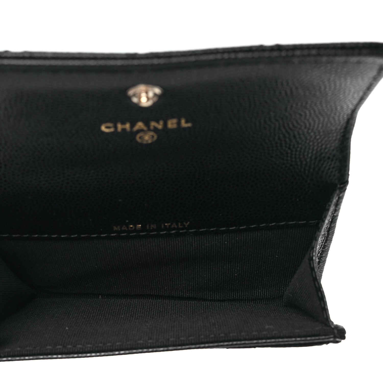 Chanel Caviar Quilted Crystal CC Flap Card Holder Black 5 of 9