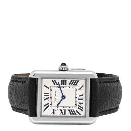 Cartier Stainless Steel Calfskin 24mm Tank Solo Quartz Watch 2 of 5