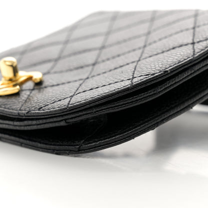 Chanel Caviar Quilted Flap Waist Belt Bag 75 30 Black 10 of 11