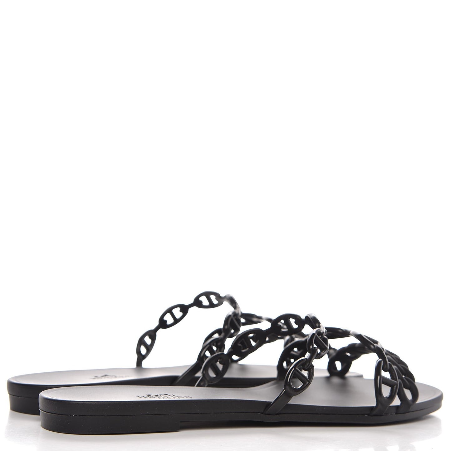 Rubber Chaine d'Ancre Rivage Sandals 38 Black