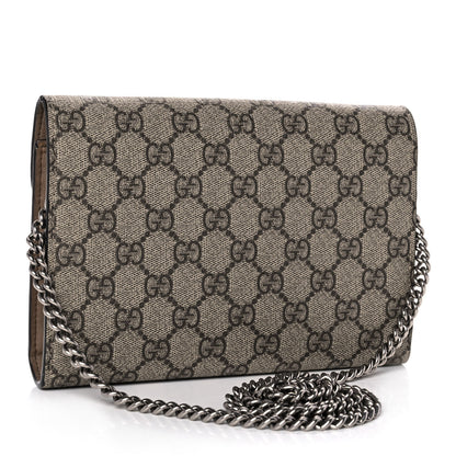 Gucci GG Supreme Monogram Mini Dionysus Chain Wallet Beige Taupe 3 of 11
