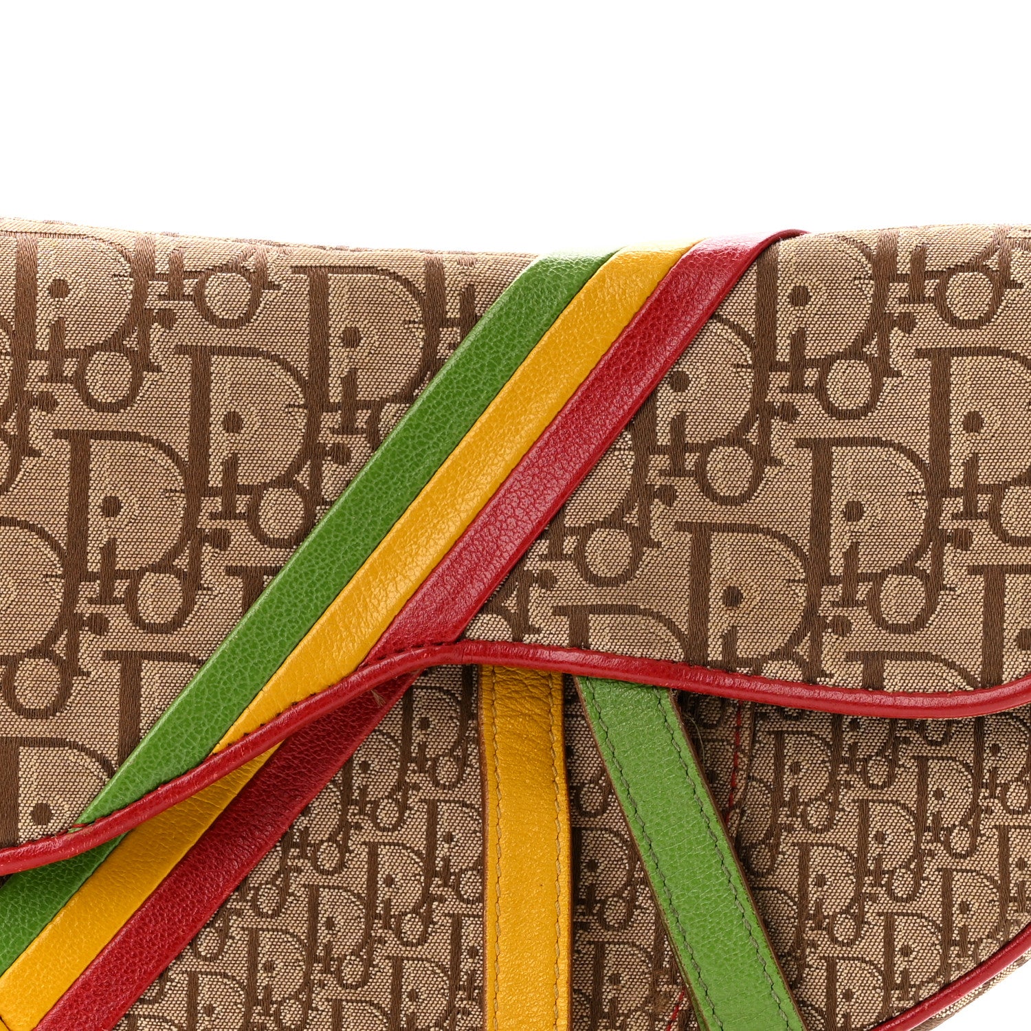 Christian Dior Monogram Rasta Saddle Bag Beige 8 of 12