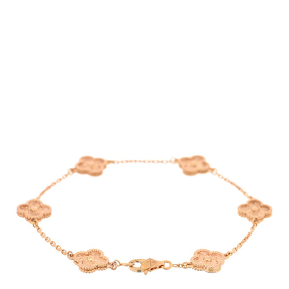 Van Cleef & Arpels 18K Rose Gold 6 Motifs Sweet Alhambra Bracelet 2 of 3