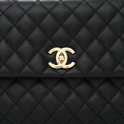 Chanel Caviar Quilted Medium Coco Handle Flap Black 8 of 10