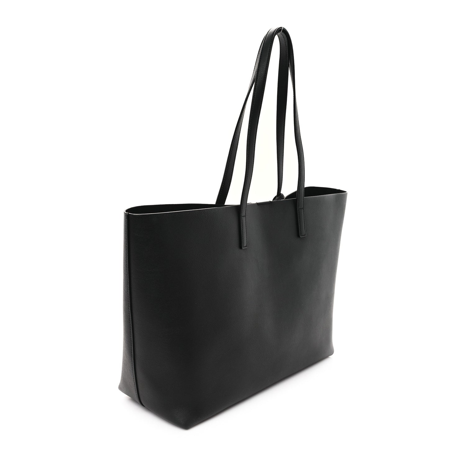 Calfskin Large Shopping Tote Black