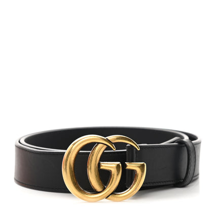Gucci Calfskin Double G 30mm Belt 85 34 Black 1 of 8