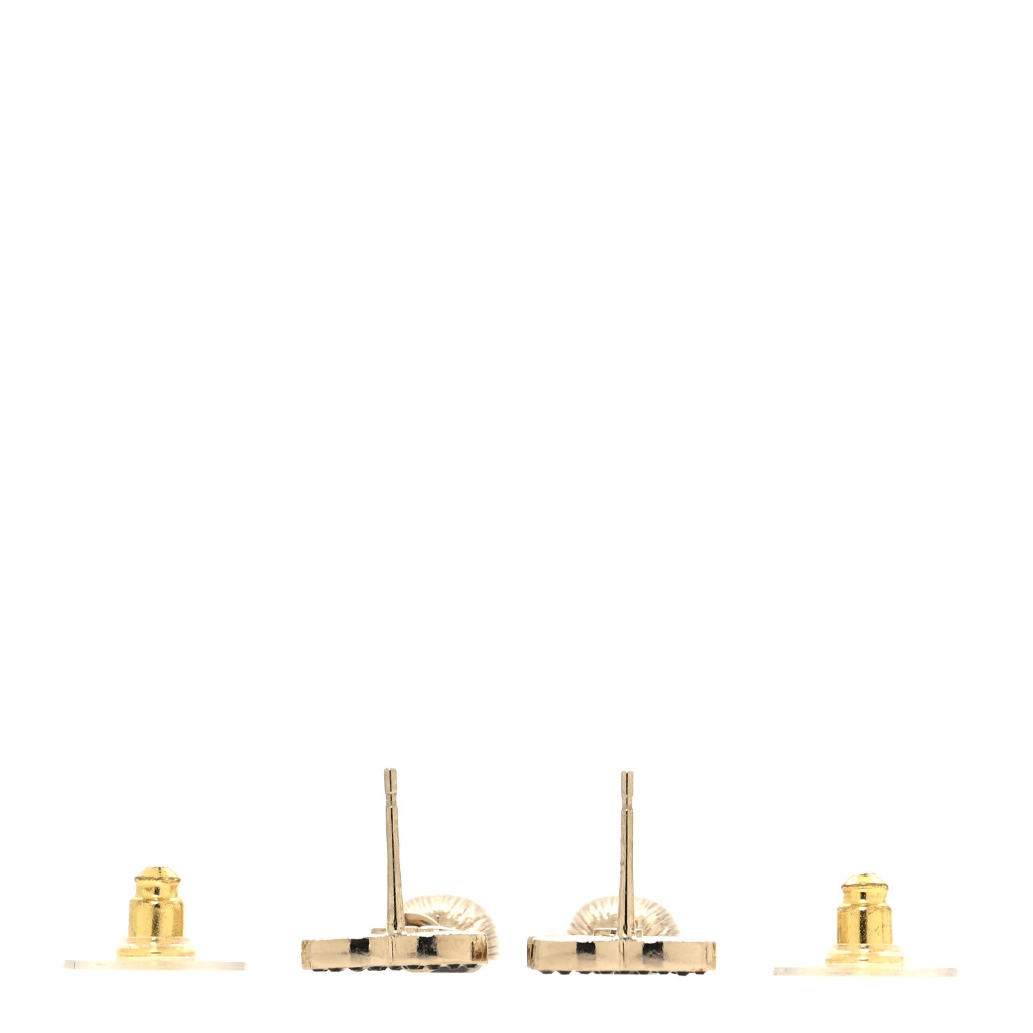 Chanel Crystal CC Teardrop Earrings Gold Black 3 of 5
