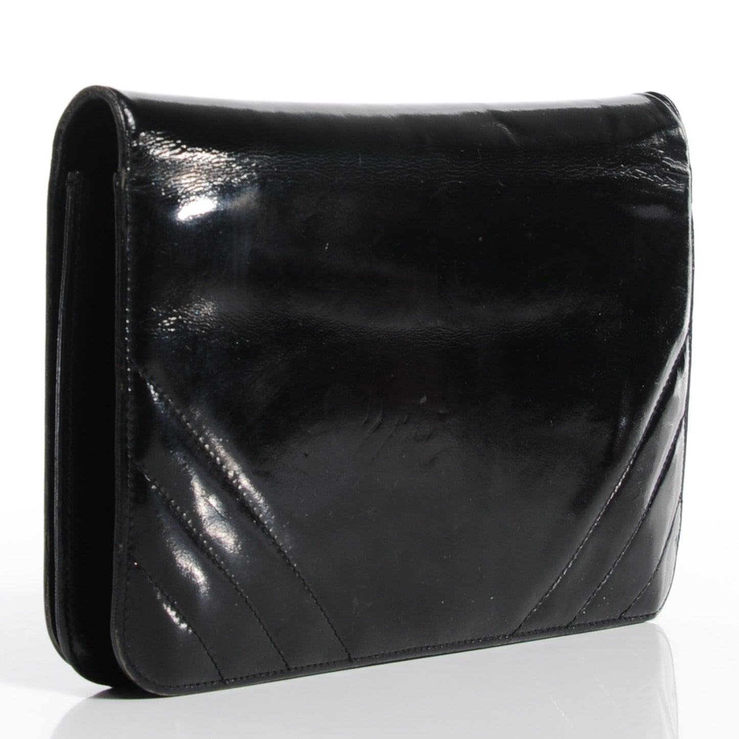 Patent Small Single Flap Black