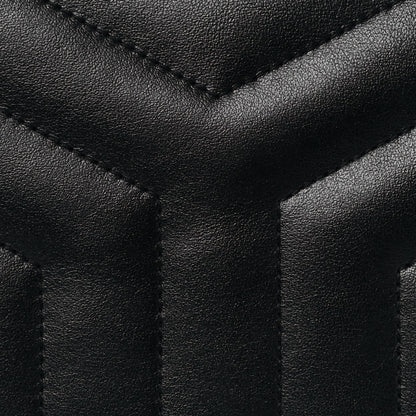 Saint Laurent Calfskin Y Quilted Monogram Small Loulou Bowling Bag Black 7 of 9