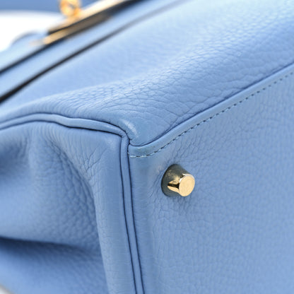 Hermes Taurillon Clemence Kelly Retourne 28 Bleu Paradise 8 of 12