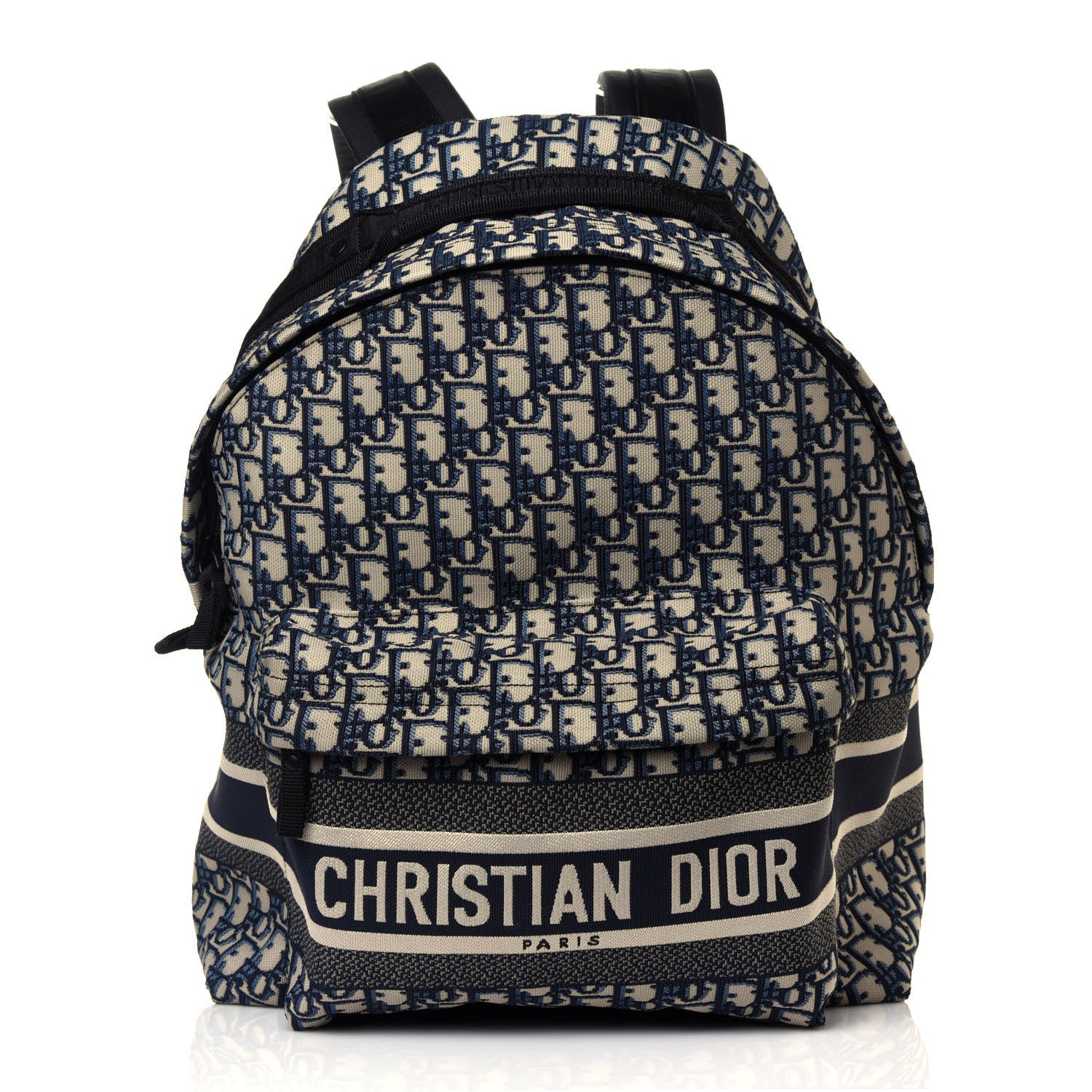 Christian Dior Oblique Diortravel Backpack Blue 1 of 12