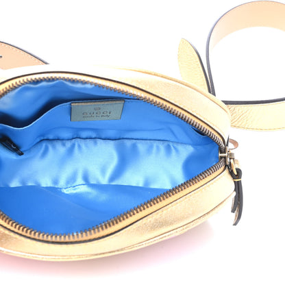 Gucci Metallic Nappa Matelasse Heart GG Marmont Belt Bag 85 34 Oro Vecchio Rosa 4 of 4