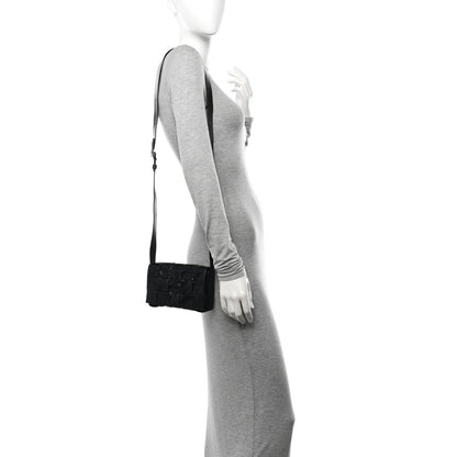 Bottega Veneta Paper Calfskin Maxi Intreccio Small Cassette Crossbody Bag Black 2 of 10
