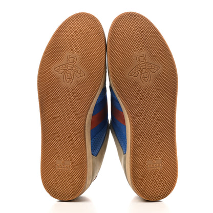 Gucci Nubuck Web Mens Screener Sneakers 9 Dusty Milk Bright Splash Dusty Orange 5 of 8