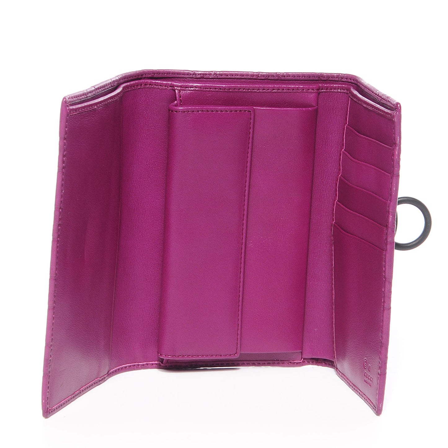 Guccissima Horsebit Clip Wallet Purple