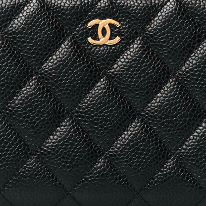 Chanel Caviar Quilted Large Gusset Zip Around Wallet Black 9 of 11