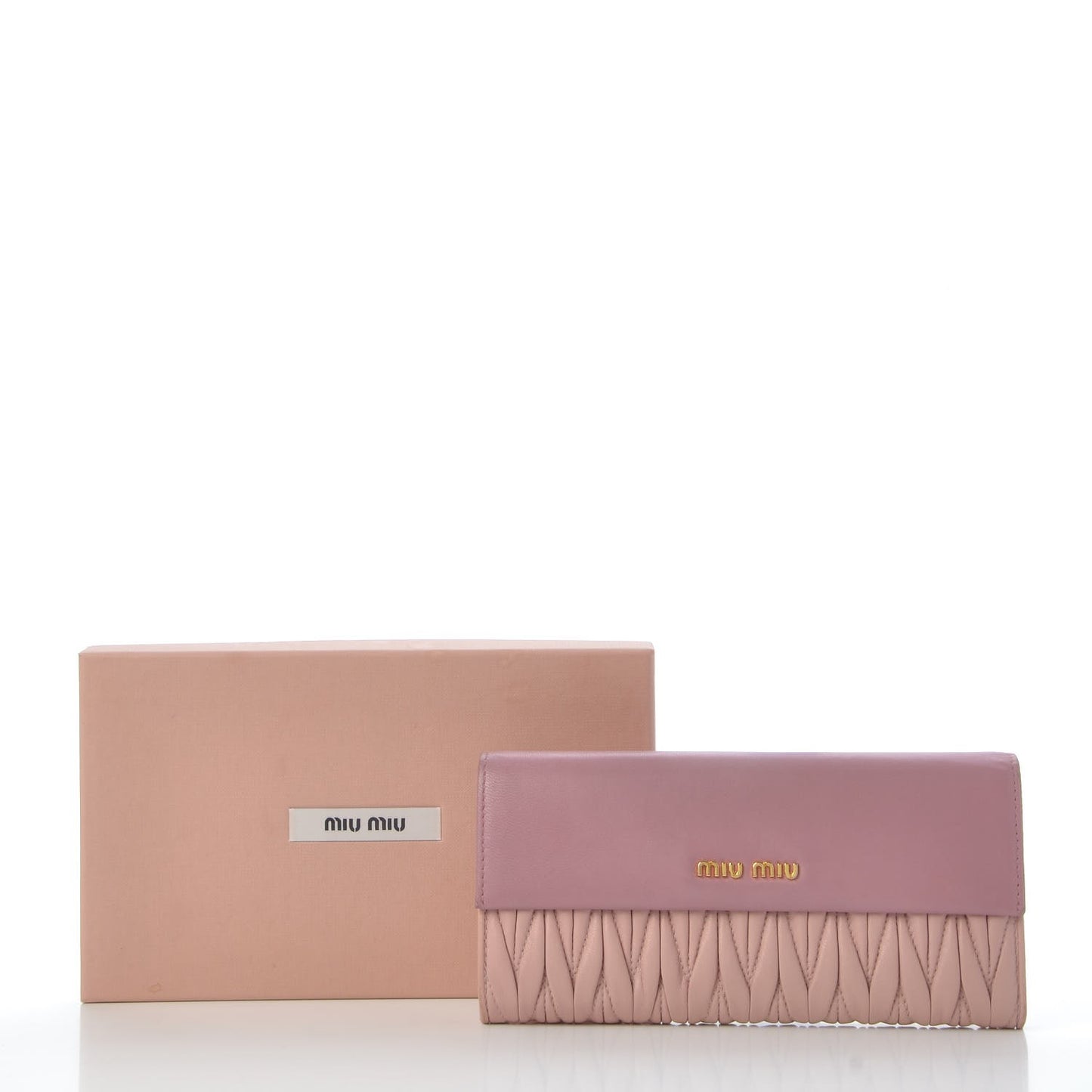Nappa Matelasse Bicolor Wallet Loto Orchidea
