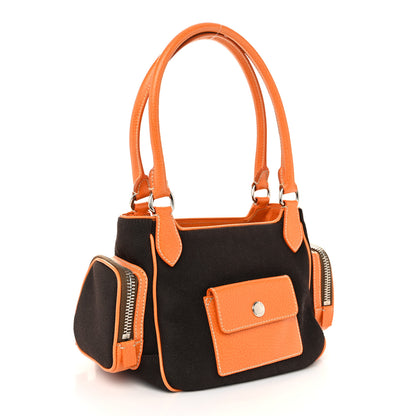 Prada Canapa Cinghiale Shoulder Bag Ebano Orange 3 of 11