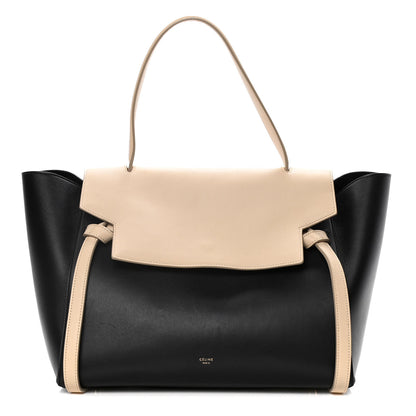Celine Smooth Calfskin Small Bi-Color Belt Bag Black Cream 1 of 17