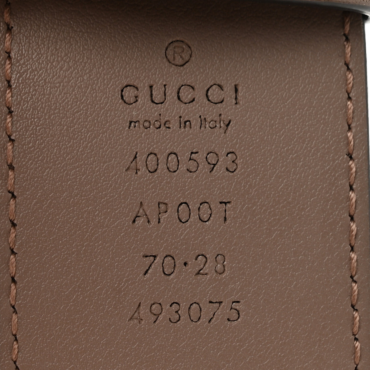 Gucci Calfskin Double G 40mm Belt 70 28 Porcelain Rose 5 of 9