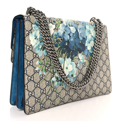 Gucci GG Supreme Monogram Blooms Medium Dionysus Shoulder Bag Beige Navy Vintage Blue 3 of 9
