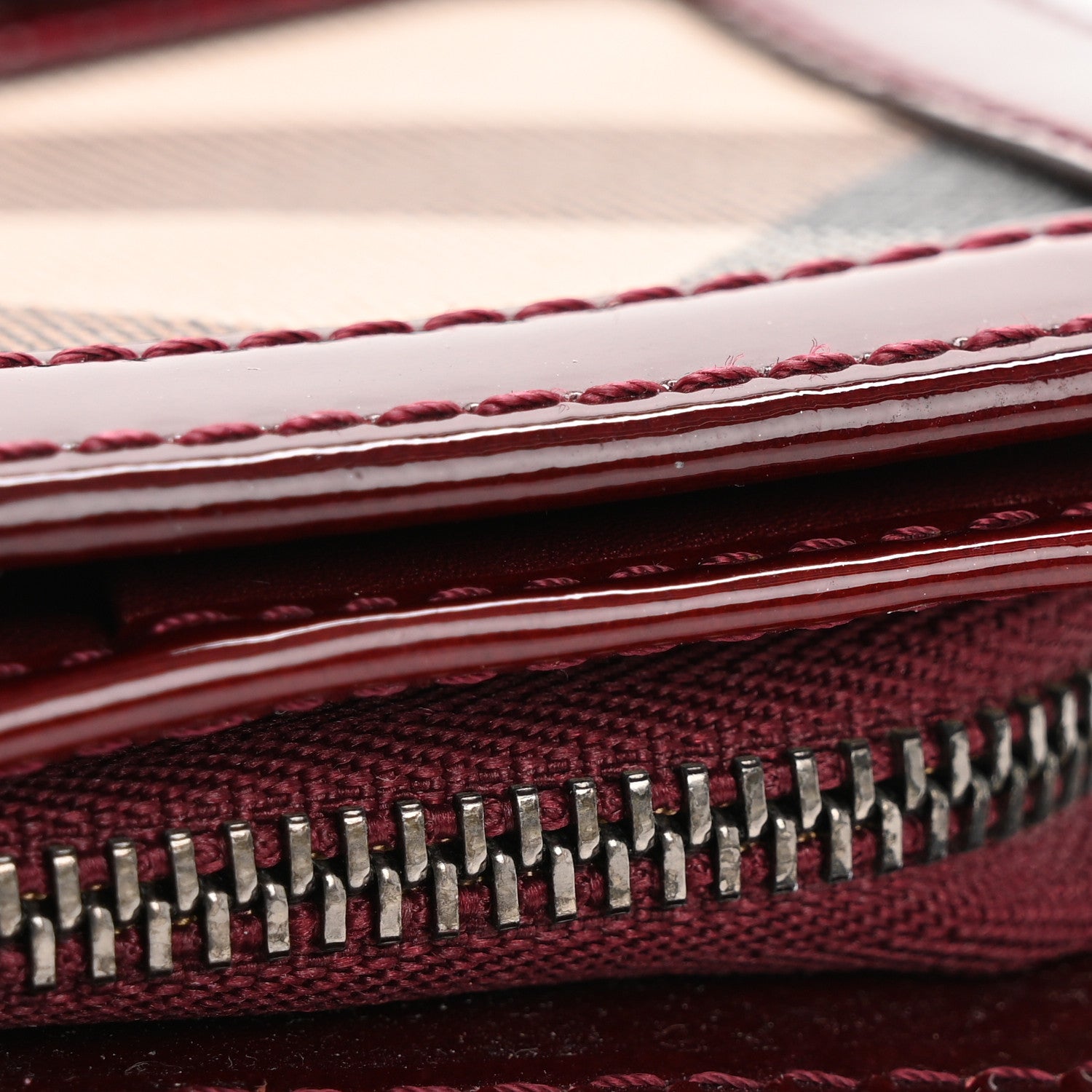 Burberry Supernova Check Constance Continental Wallet Dark Red 11 of 12