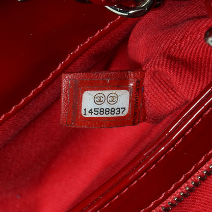 Chanel Patent Quilted Medium Just Mademoiselle Red 7 of 7