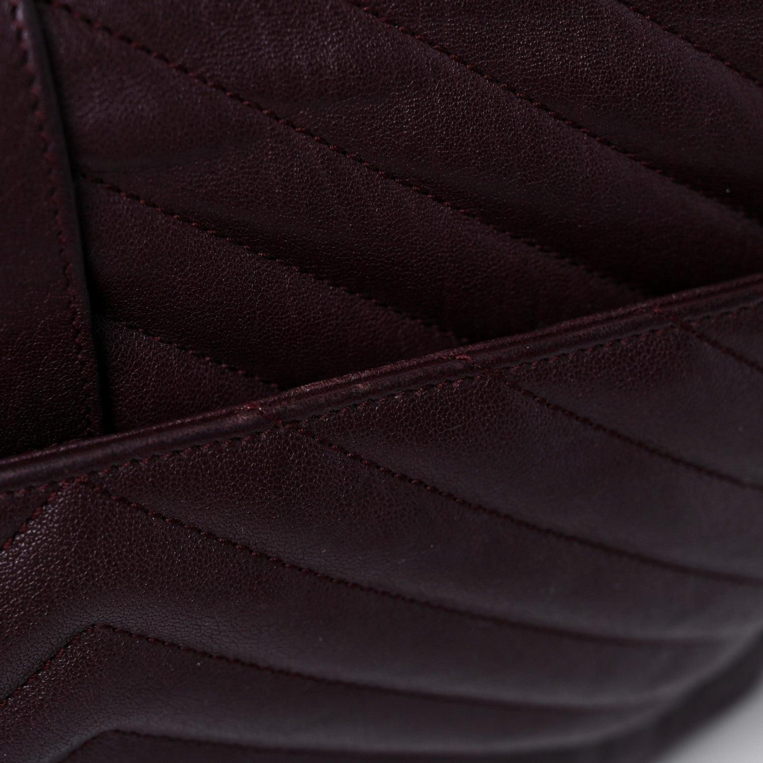 Saint Laurent Sheepskin Matelasse Chevron Large Monogram Satchel Amaranto 23 of 24