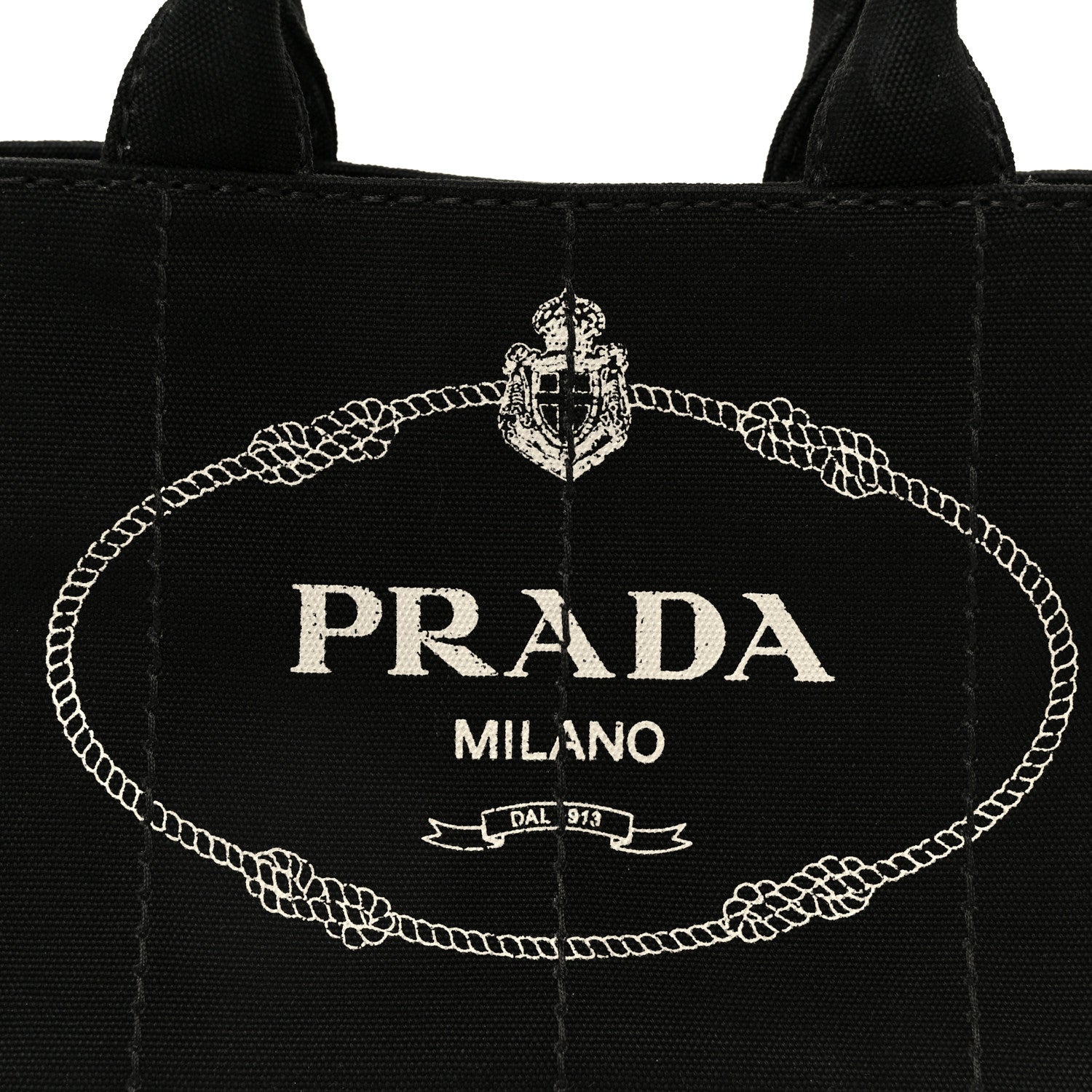 Prada Canapa Small Logo Tote Black Talco 10 of 13