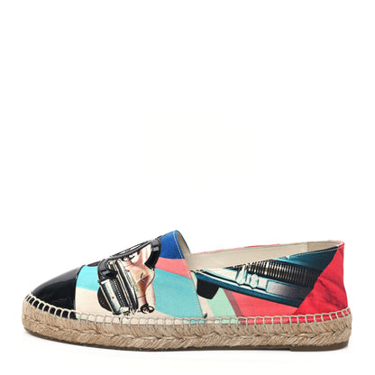 Chanel Fabric Patent CC Espadrilles 41 Multicolor Black 1 of 8