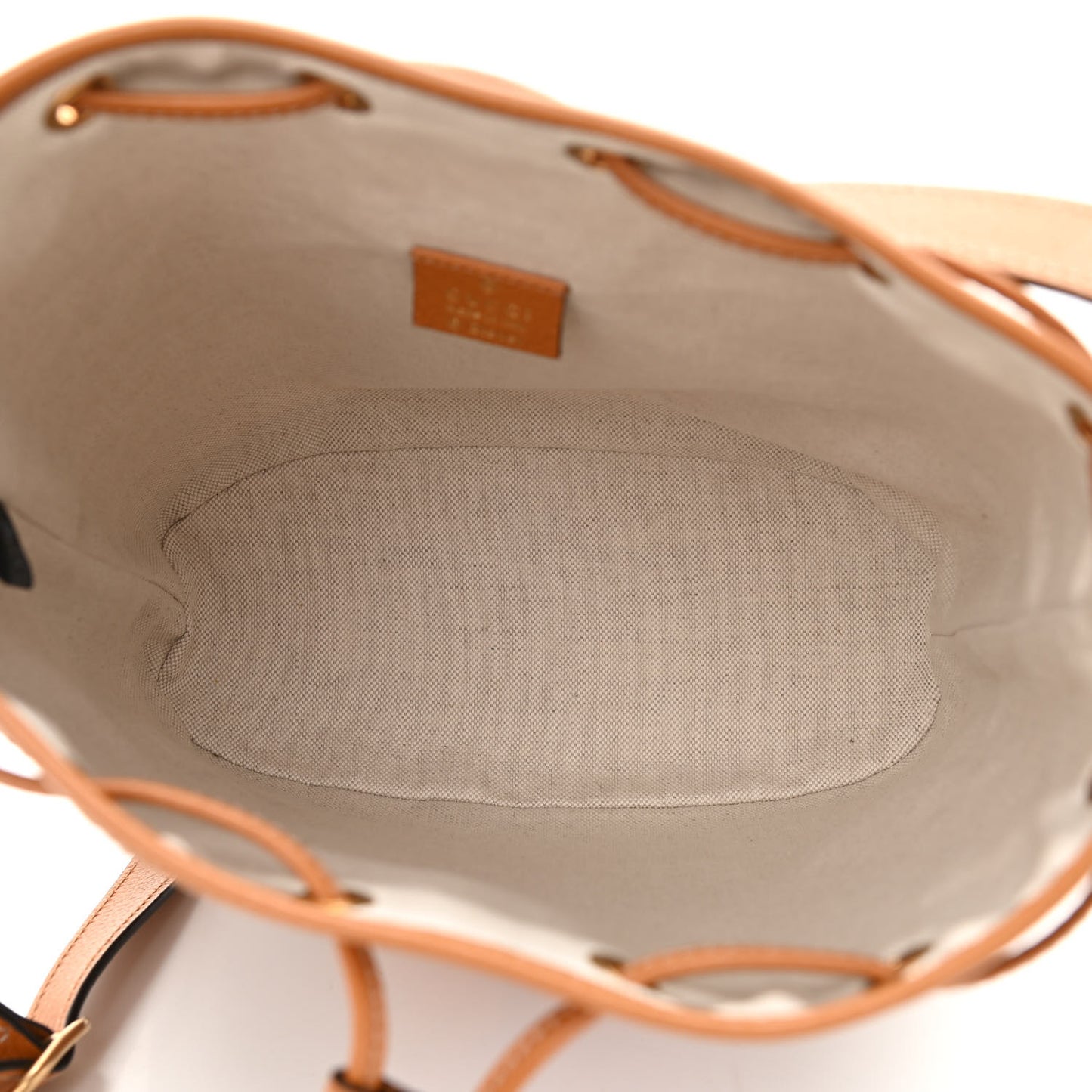 X DISNEY Mini Vintage GG Supreme Monogram Bucket Bag Beige Vintage Sun Oil