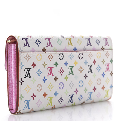 Louis Vuitton Multicolor Sarah Wallet NM White Litchi 3 of 9