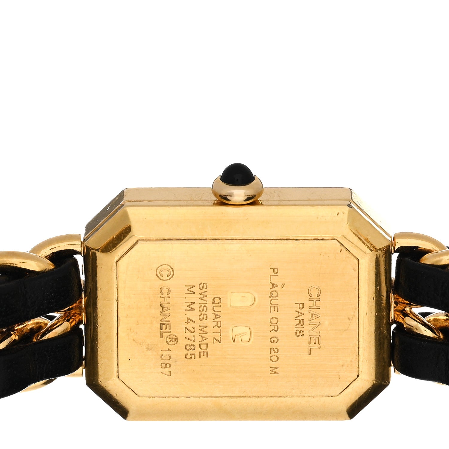 Chanel Stainless Steel Lambskin 20mm Chain Premiere Quartz Watch Gold M 4 of 4