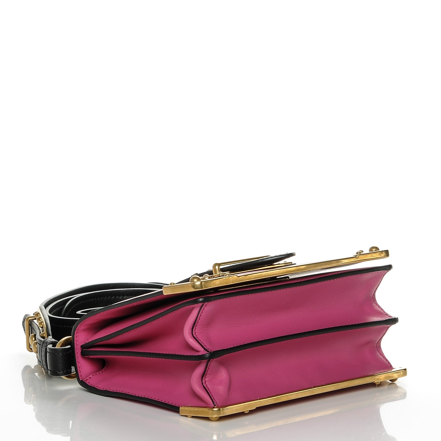 Prada City Calf Saffiano Cahier Bag Fuxia Black 4 of 6