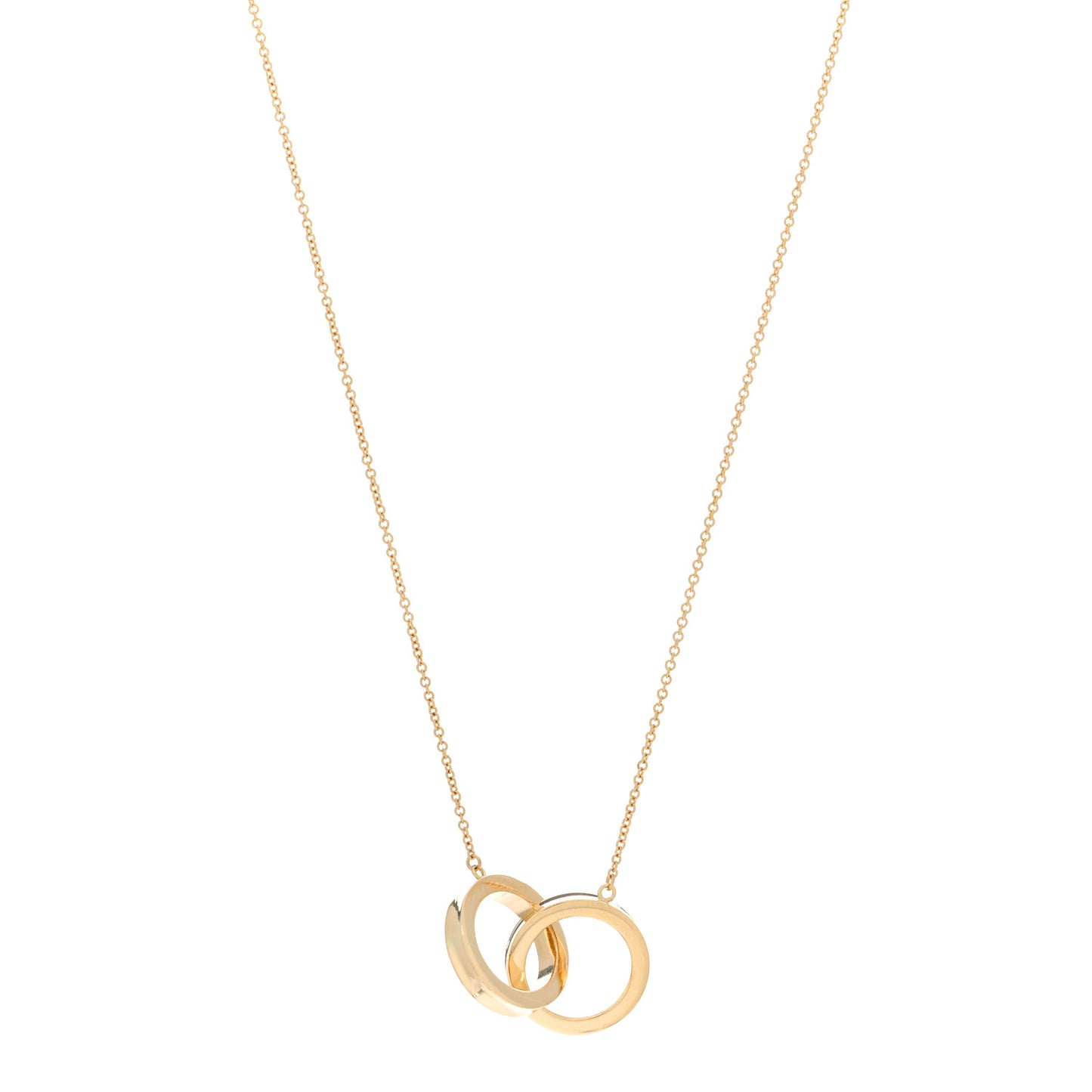 18K Yellow Gold 1837 Interlocking Circles Pendant Necklace